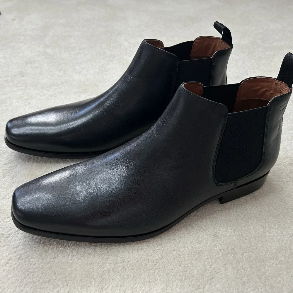 Florsheim Barrett Plain Toe Dress Chelsea Boots Men's 10 EE Slip On Leather
